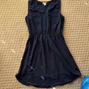 Monteau Navy Sleeveless Mini Dress